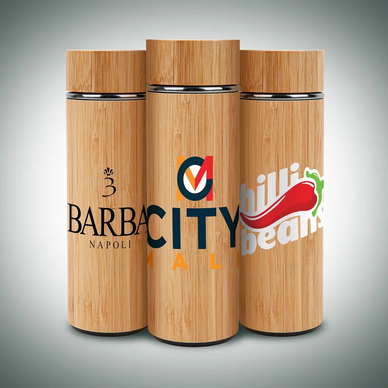 16 Oz. Vacuum-Sealed Eco Bamboo Bottle