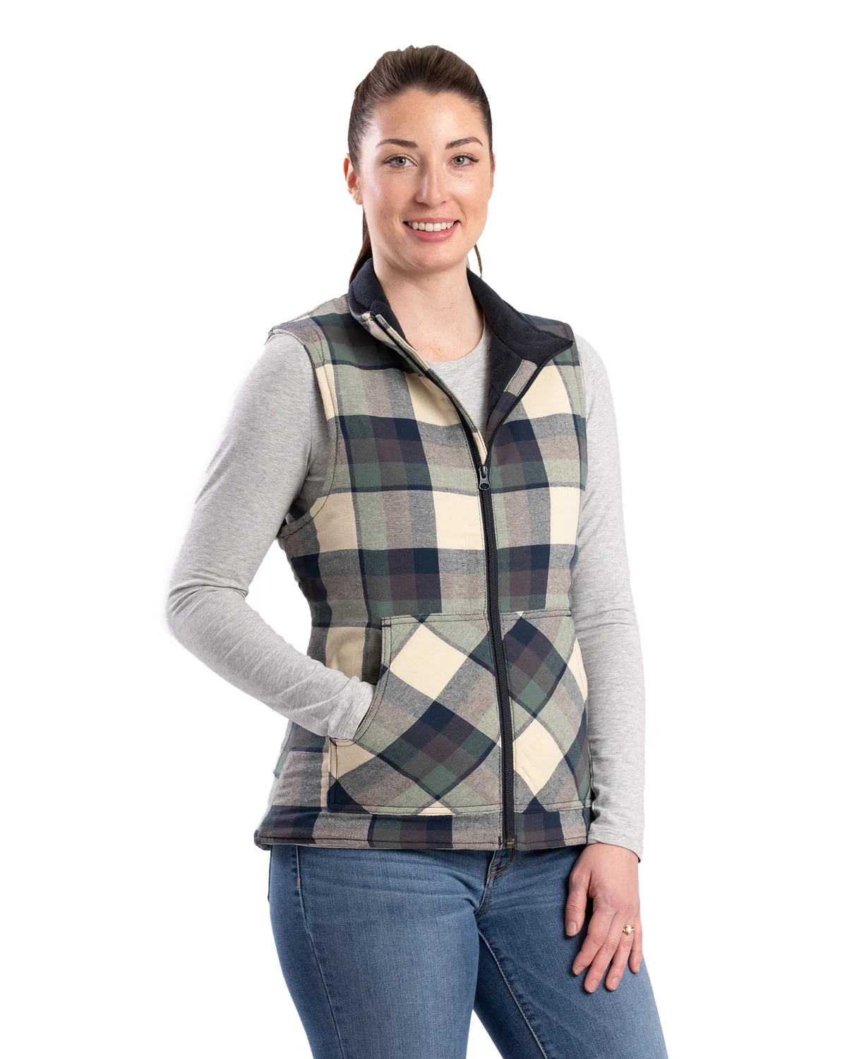 Berne Apparel Ladies' Insulated Flannel Vest view 4