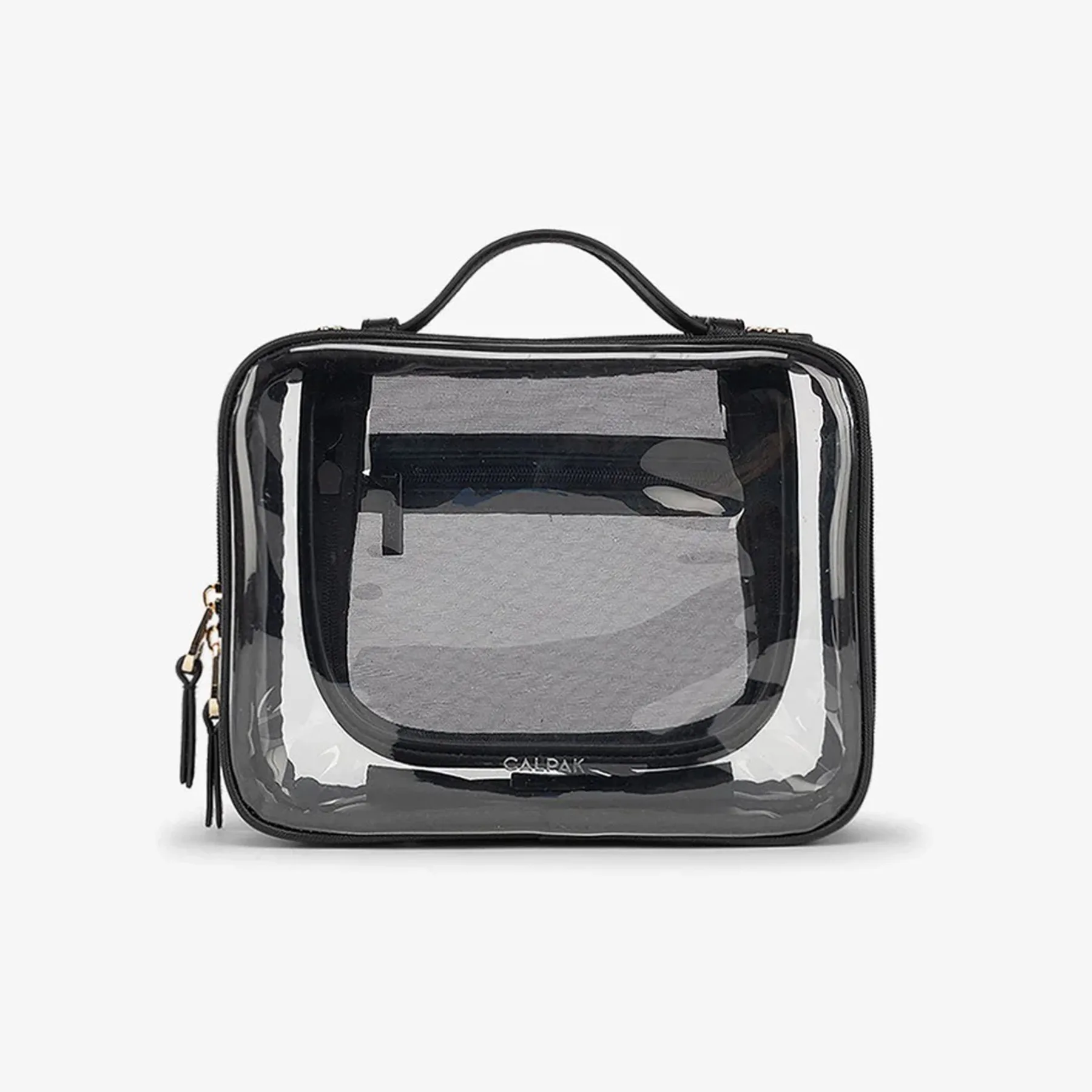 CALPAK Medium Clear Cosmetics Case - Black