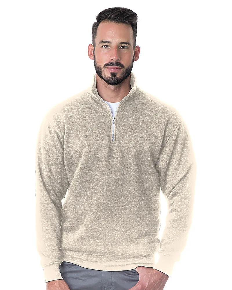 BAYSIDE Unisex USA Made Quarter-Zip Pullover Sweatshirt view 5