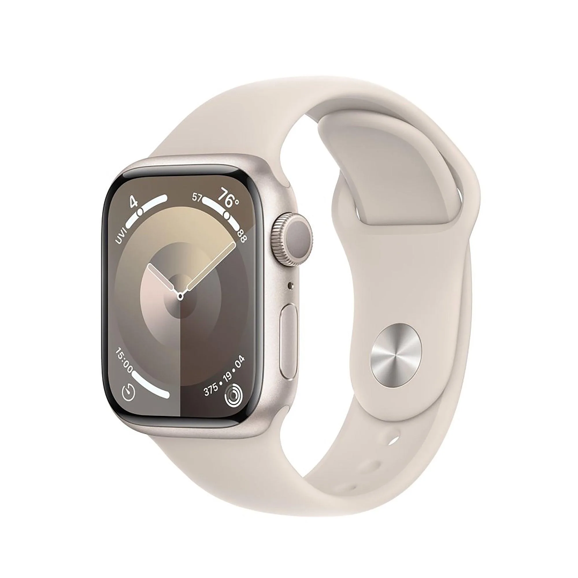Apple Watch Series 9 Gps 41Mm Starlight Aluminum Case W/ Starlight S/M Sport Band