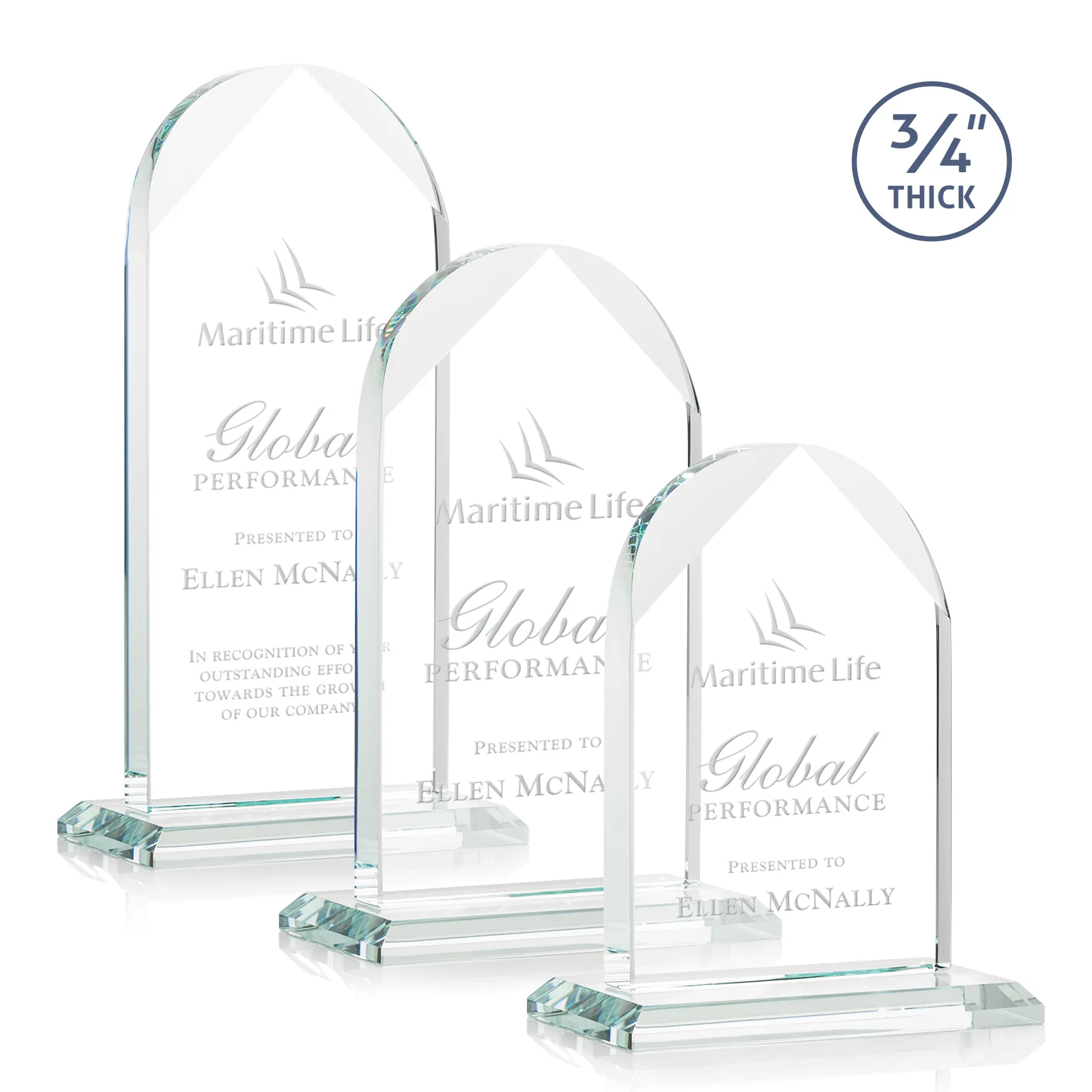 Deep Etch, Standard base, Clear