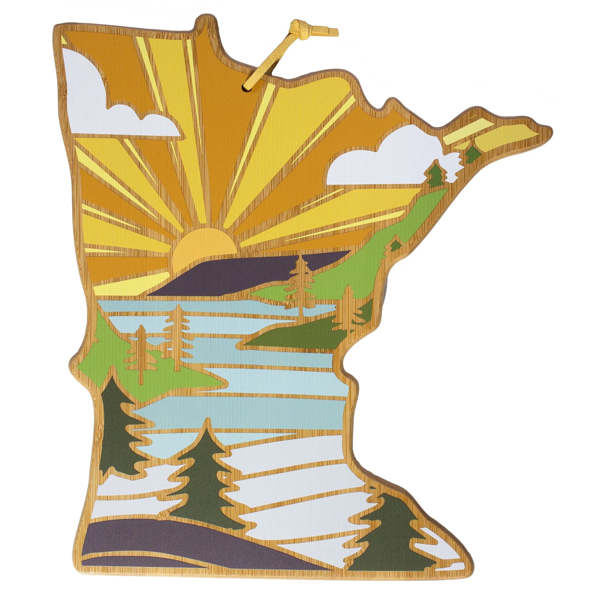 Minnesota State Shaped Cutting & Serving Board w/Artwork by Summer Stokes view 2
