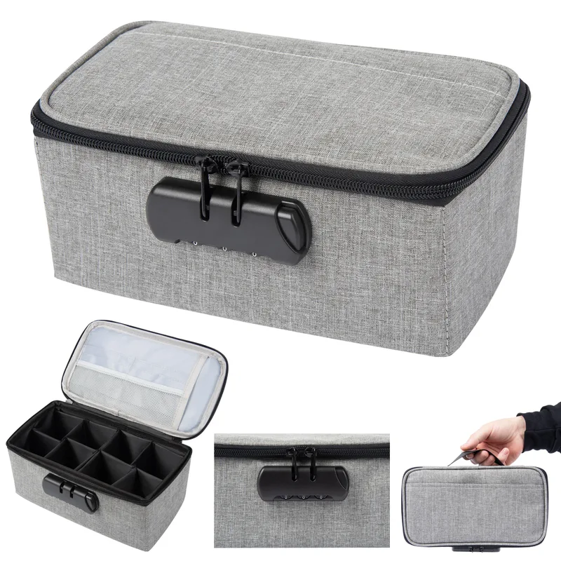 Heathered Stash Bag With Lock view 3