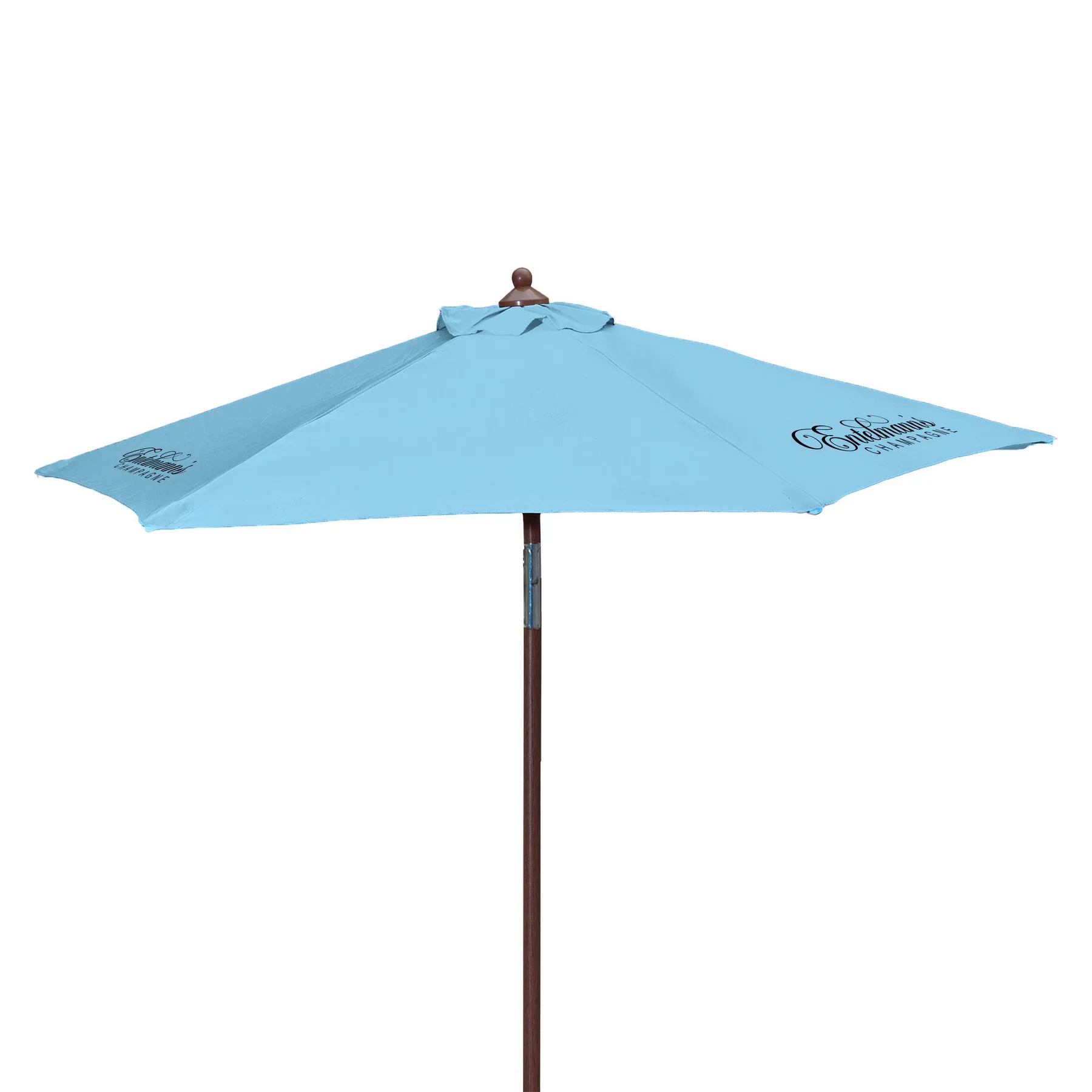 7' Wood Look Tilting Market Umbrella Kit (3 Imprints) view 7