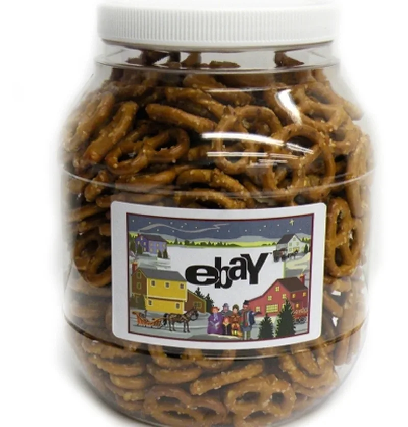 Plastic Jar Filled w/ Salted Pretzels