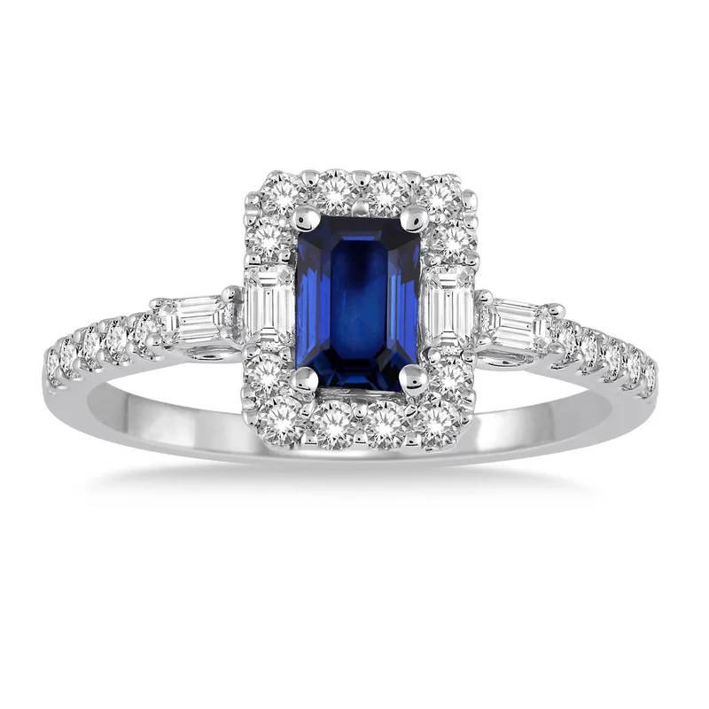 Jilco Inc Sapphire And Diamond Ring - Size 7