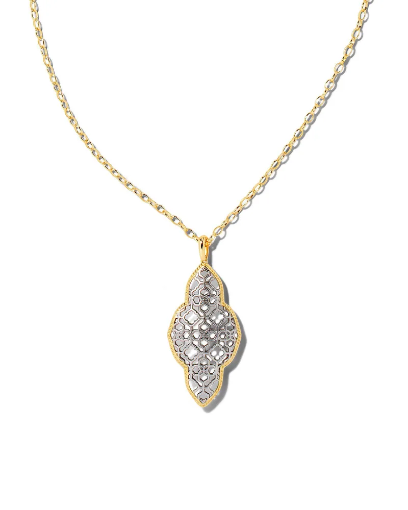 Kendra Scott Abbie Long Pendant Necklace - Gold Rhodium