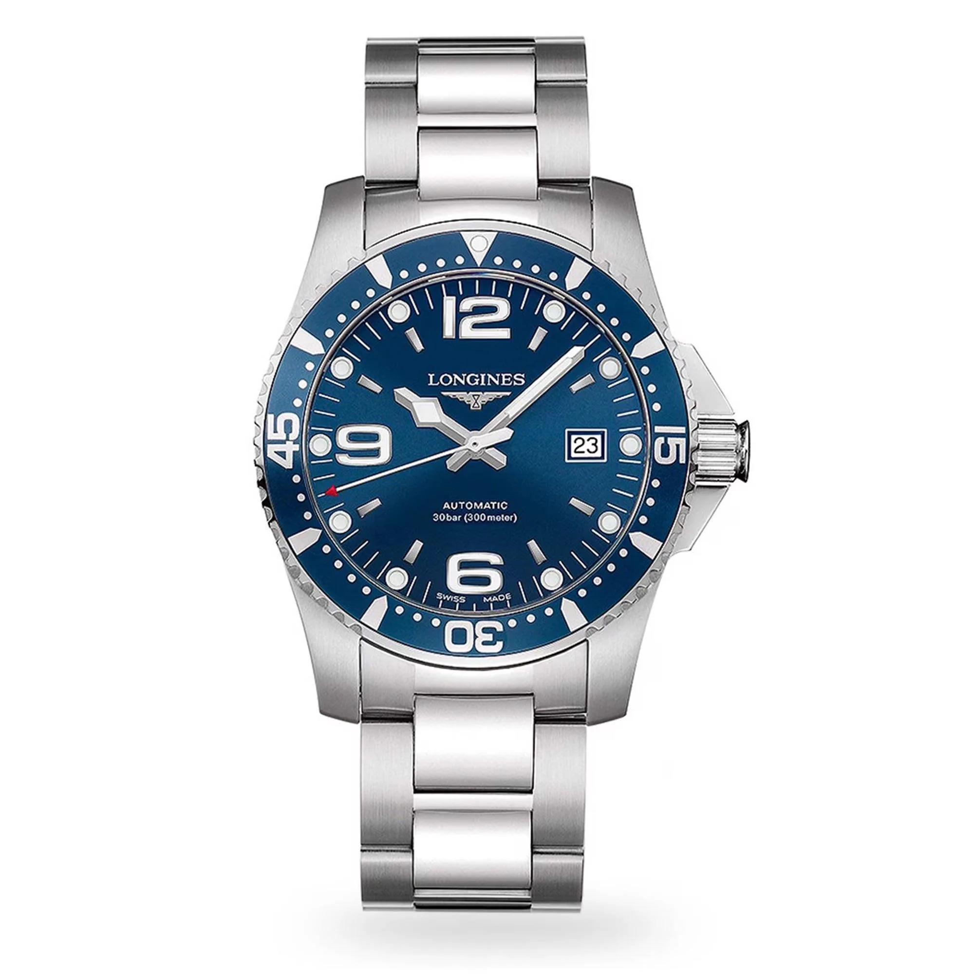 Longines Men's Hydroconquest Automatic Stainless Steel Watch Blue Dial