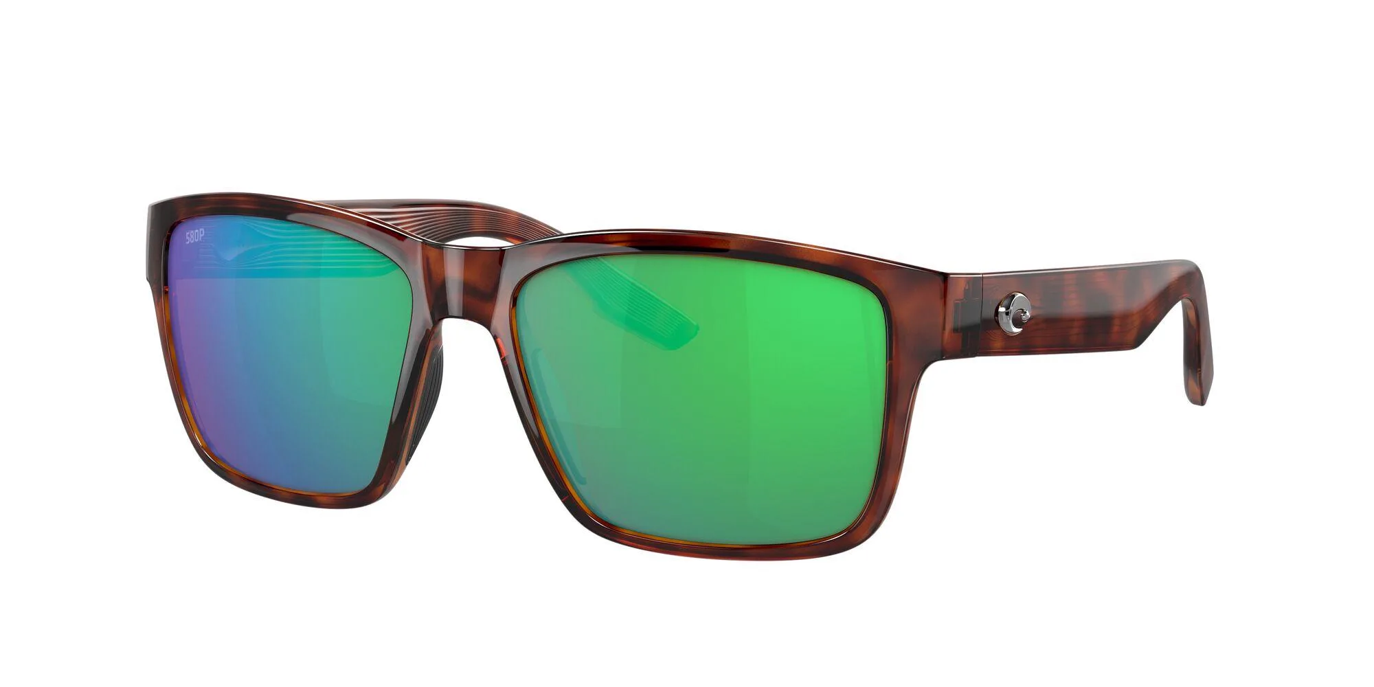 Costa Del Mar Paunch Sunglasses - (Frame) Tortoise; (Lens) Green Mirror 580P