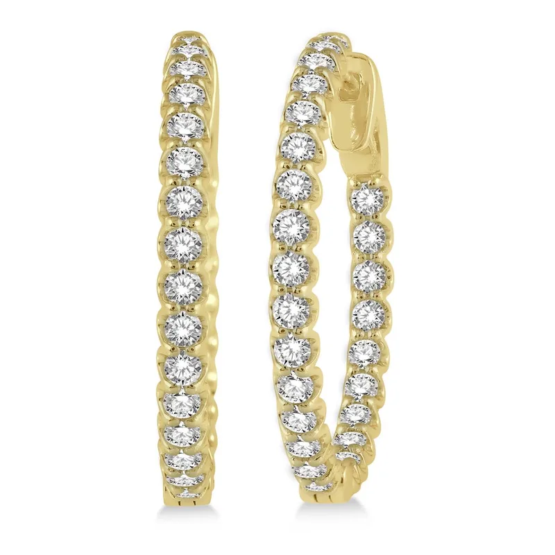 Jilco Inc Diamond Hoops - .50twt