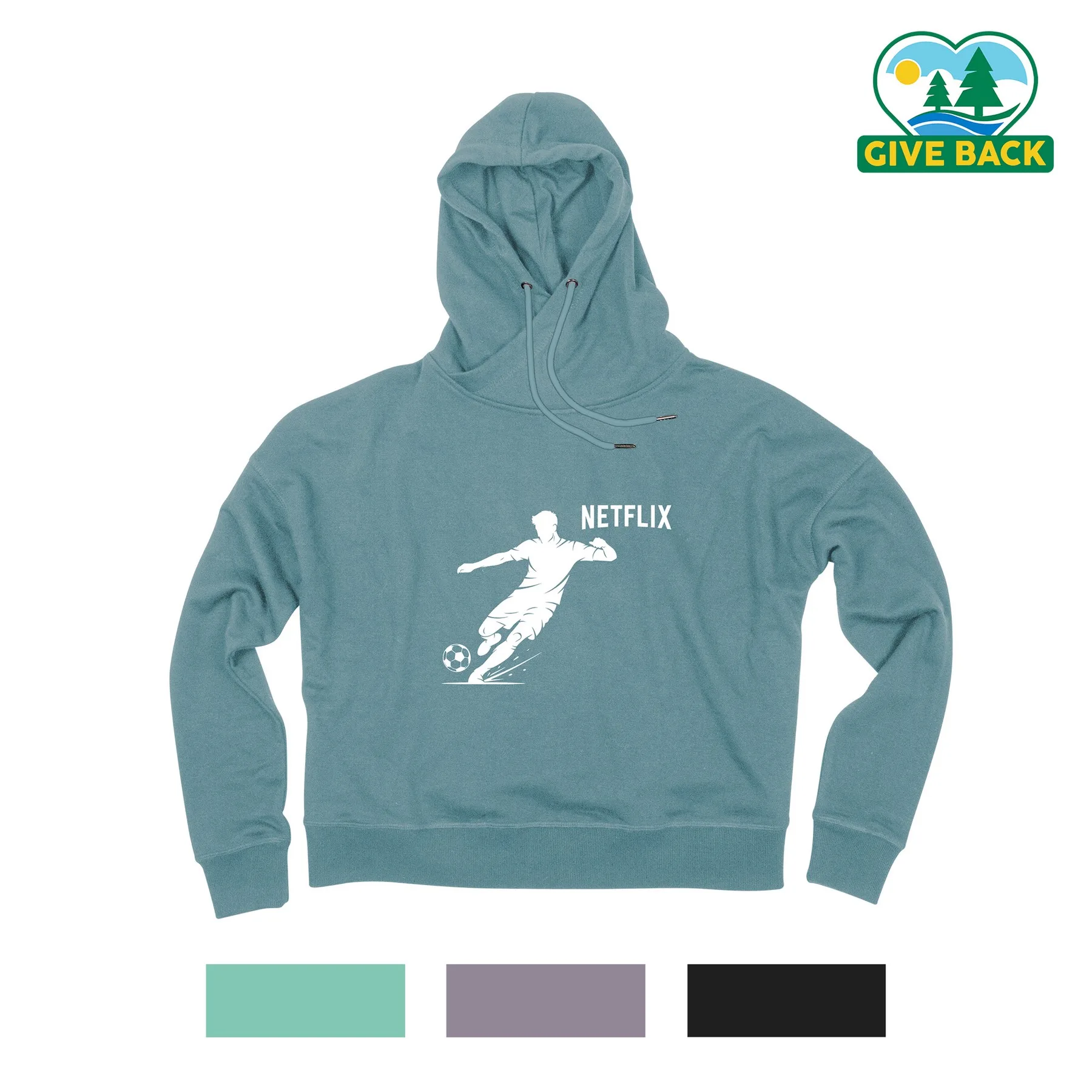 Soccer ACE Ladies Cropped Boxy Hoodie