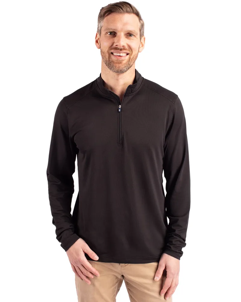 Cutter & Buck Virtue Eco Pique Recycled Quarter Zip Mens Big & Tall Pullover