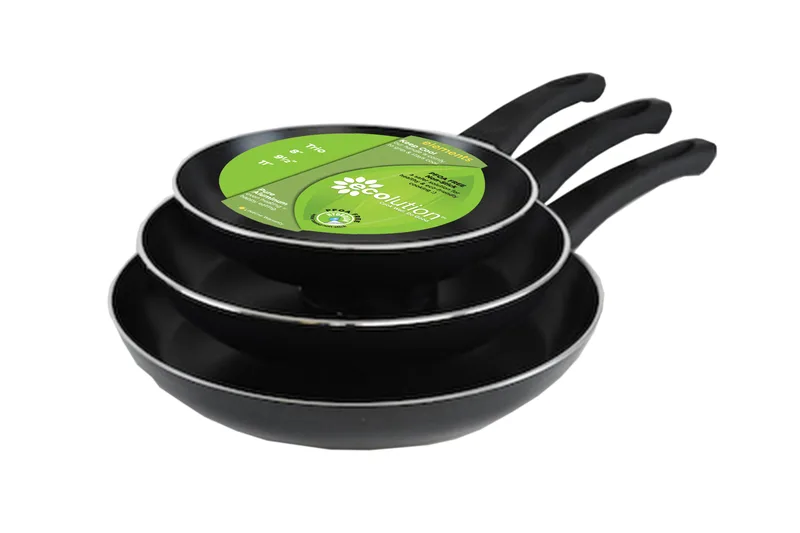 Ecolution 3 Piece Elements Nonstick Fry Pan Set