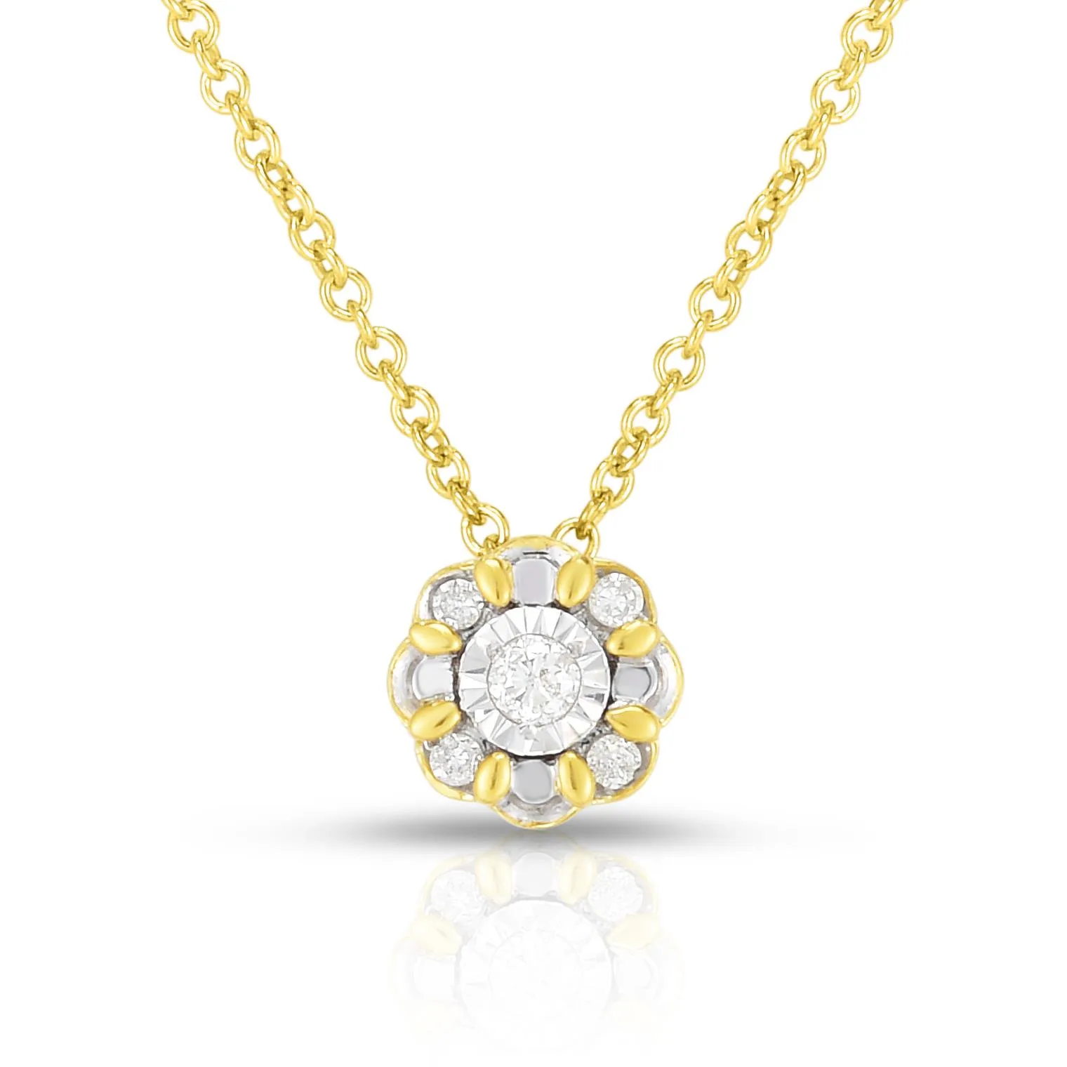 Jilco Inc Diamond Necklace - Yellow Gold
