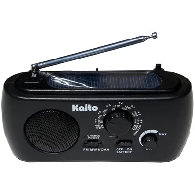 Kaito KA332 Portable Hand Crank Solar AM/FM NOAA Weather Radio view 2
