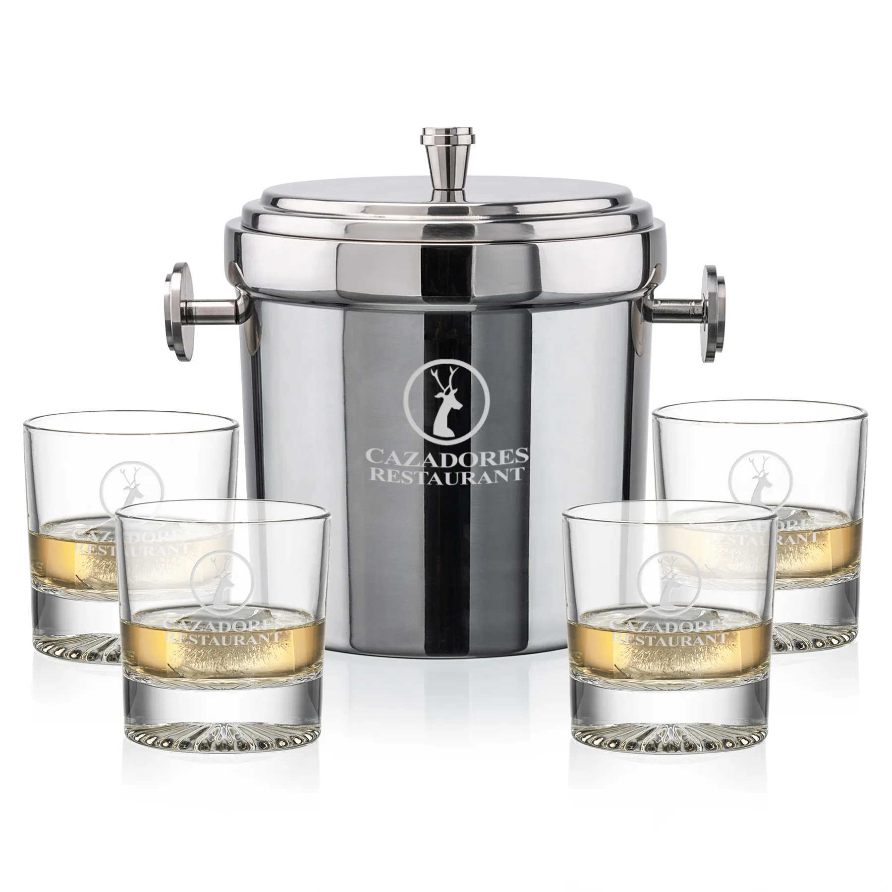 Milano Bucket Set, Laser Engraving, Set of 5