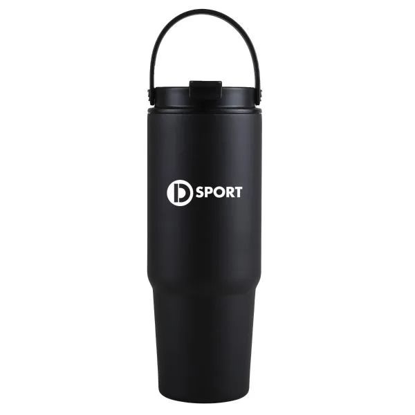 27 Oz. Siam Powder Coated Recycled Stainless Steel Tumbler w/Carrying Handle