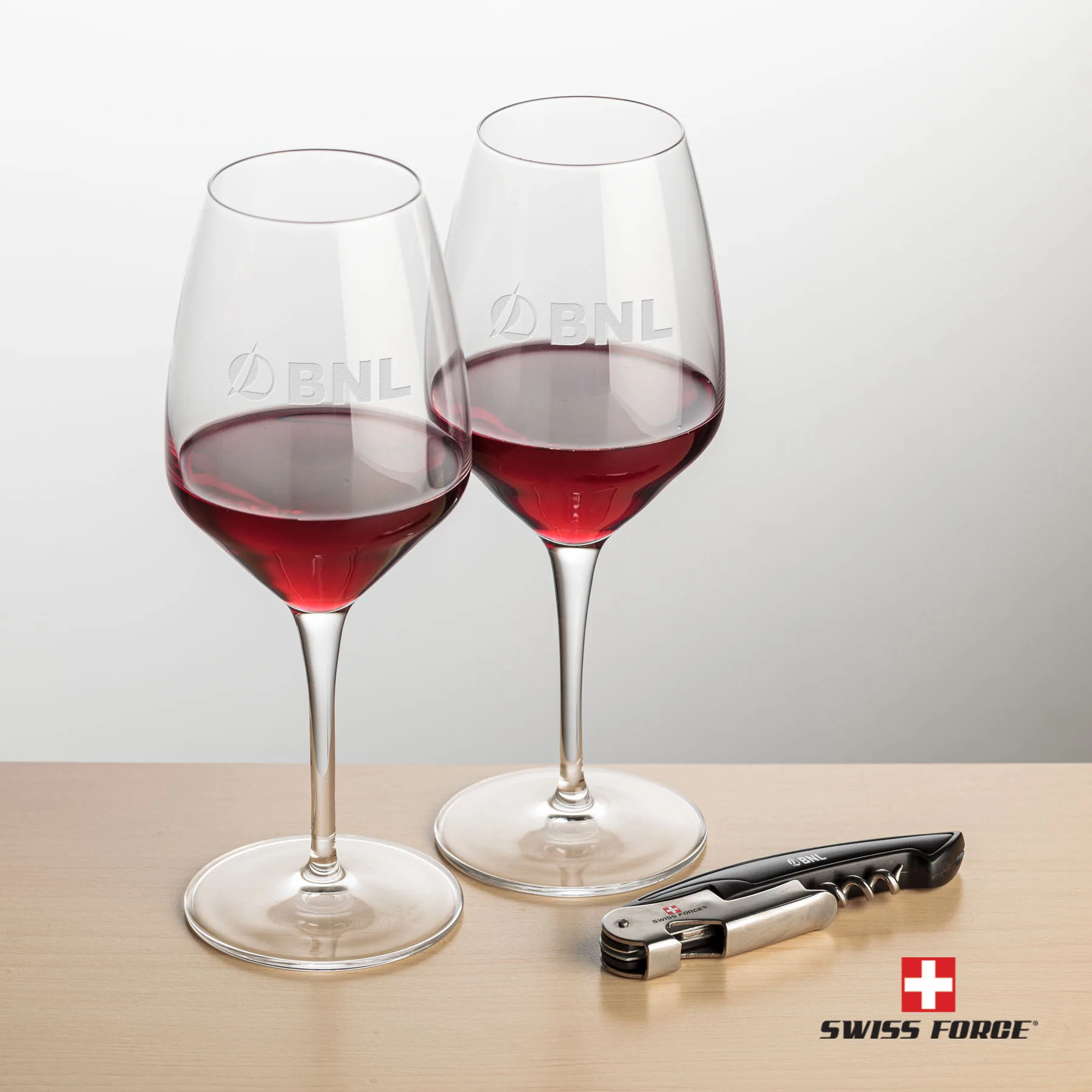 Impressive Wine Set, Laser Engraving, Black