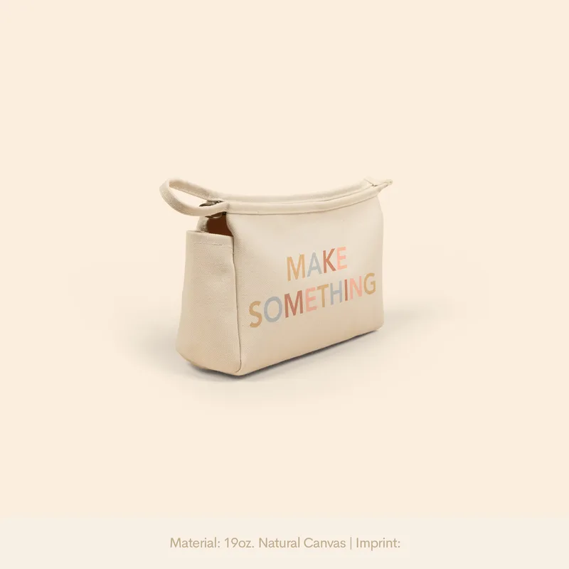 Natural Canvas Beige Logo Angle
