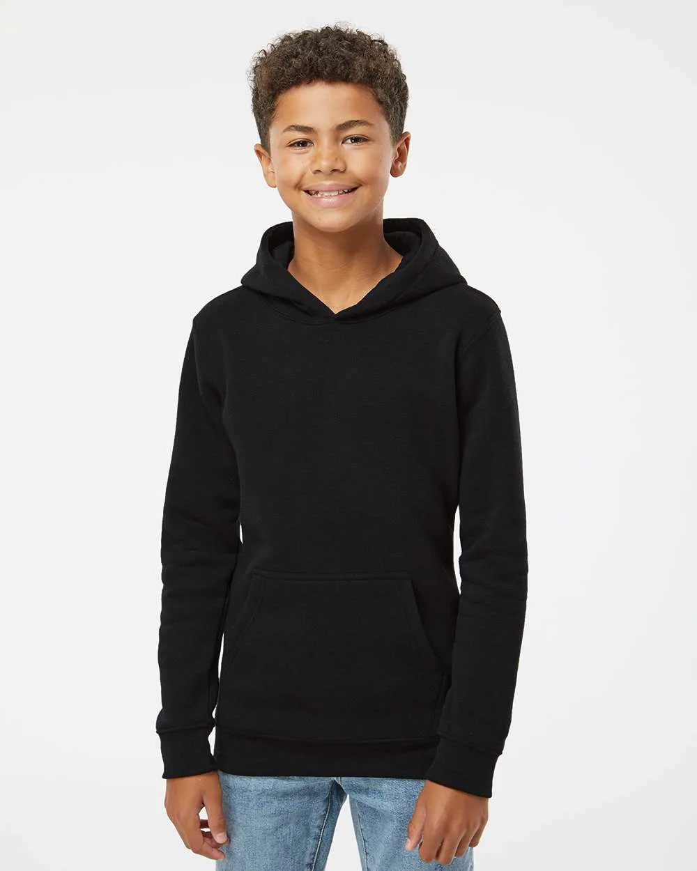 J. America - Youth Triblend Fleece Hooded Sweatshirt