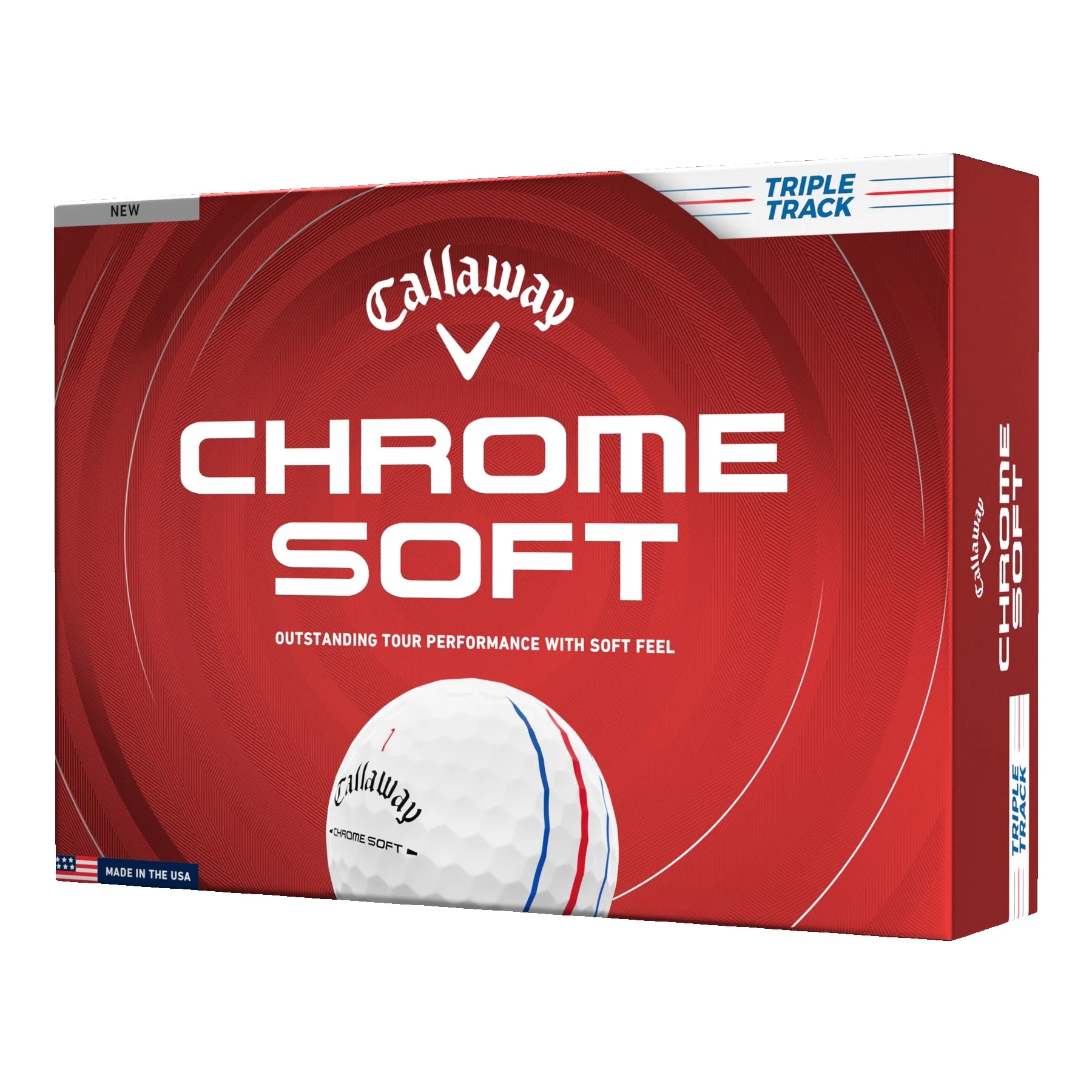 Callaway Chrome Soft Triple Track Golf Balls - White