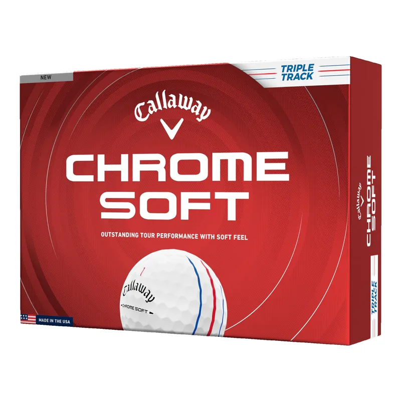 Callaway Chrome Soft Triple Track Golf Balls - White