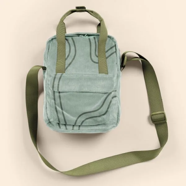 Mini Crossbody Backpack (Corduroy) view 3