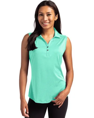 Cutter & Buck Forge Eco Stretch Recycled Womens Sleeveless Polo view 2