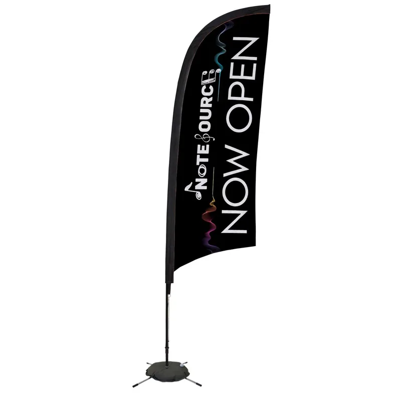 9' Elite Razor Nylon Sail Sign Flag, 1-Sided, Scissor Base