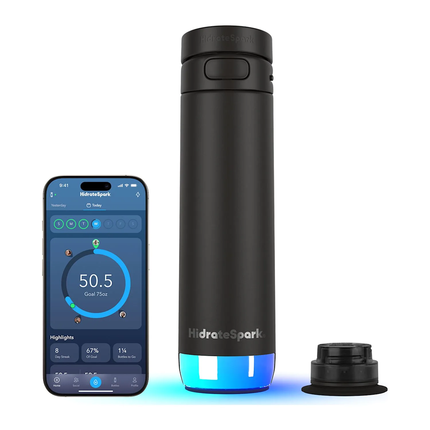 HidrateSpark PRO 2 – 21 oz Smart Bottle with Chug Lid view 5