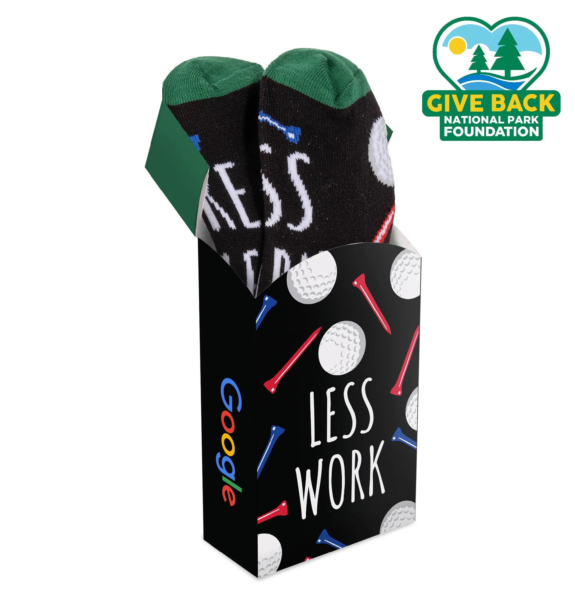 ACE Golf Themed Socks in Flip Top Box view 2