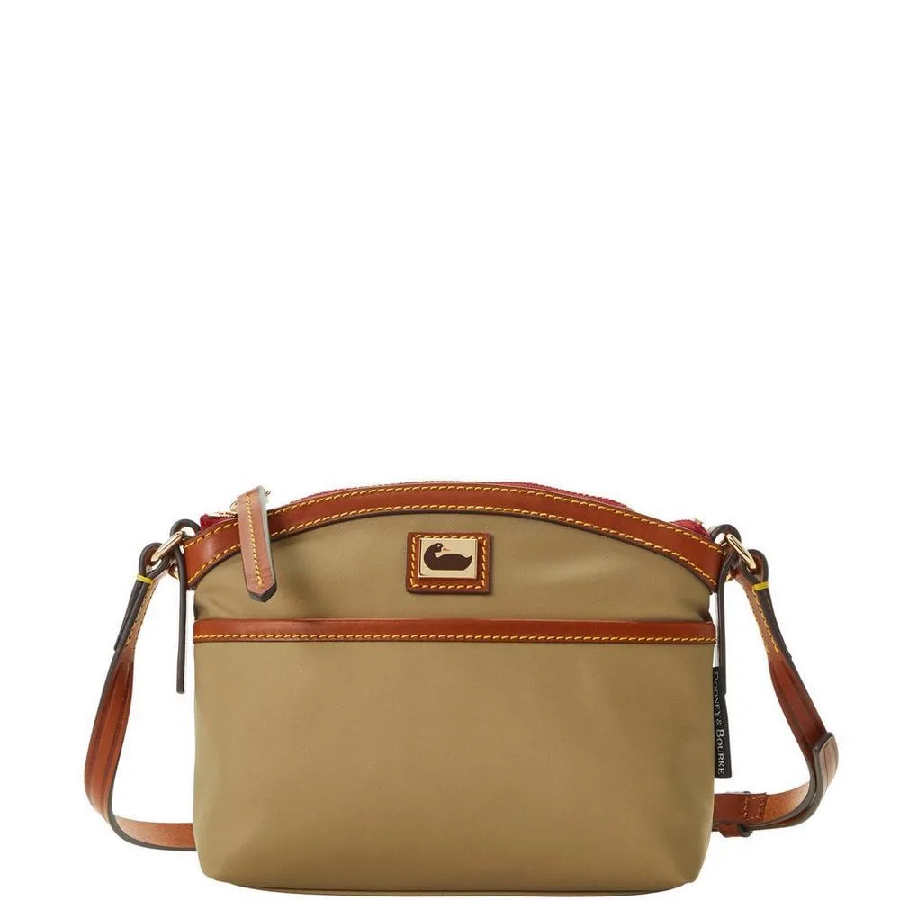 Dooney & Bourke Taupe Wayfarer Domed Crossbody
