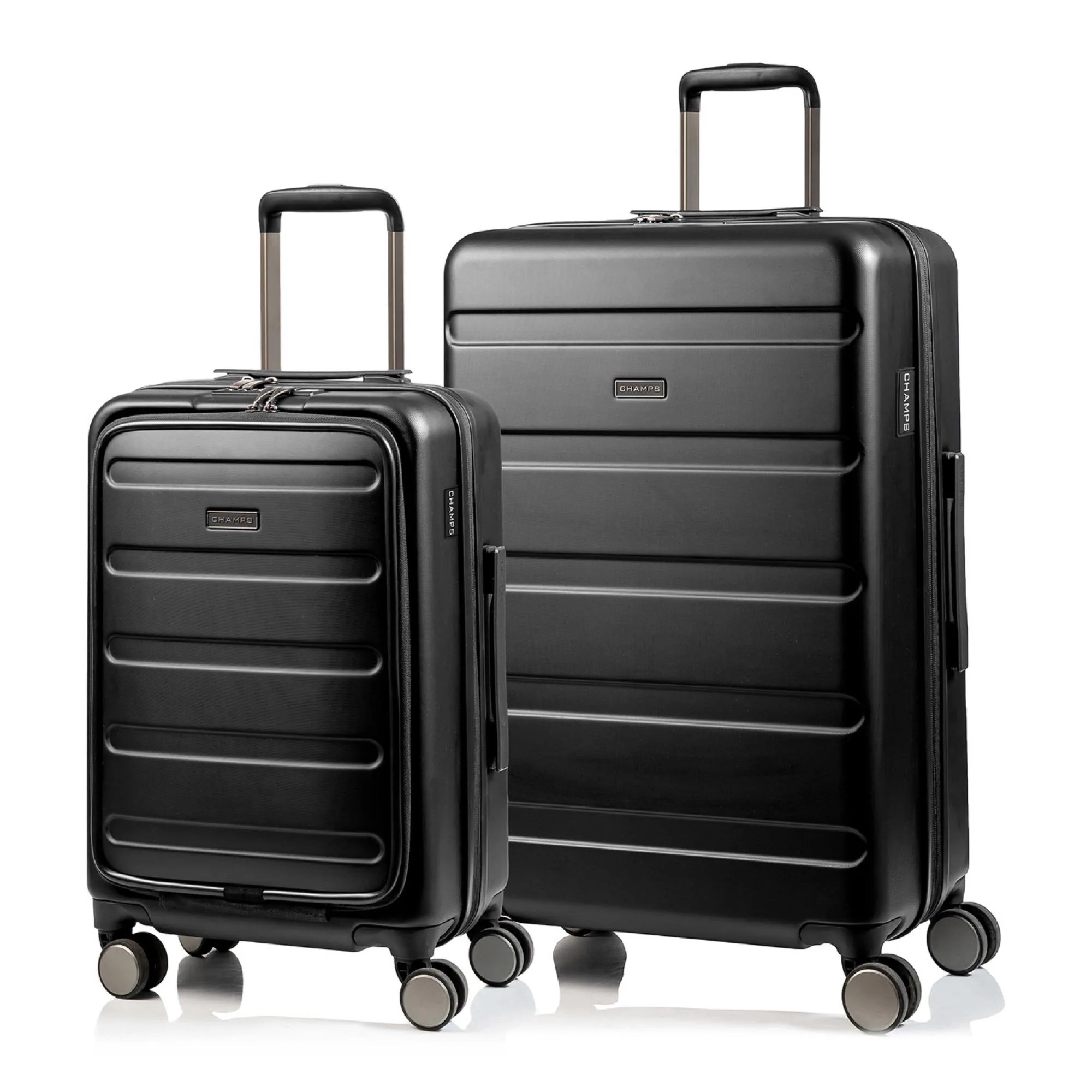 Champs Luggage Tech Luggage Set Size 2 Pieces - Black