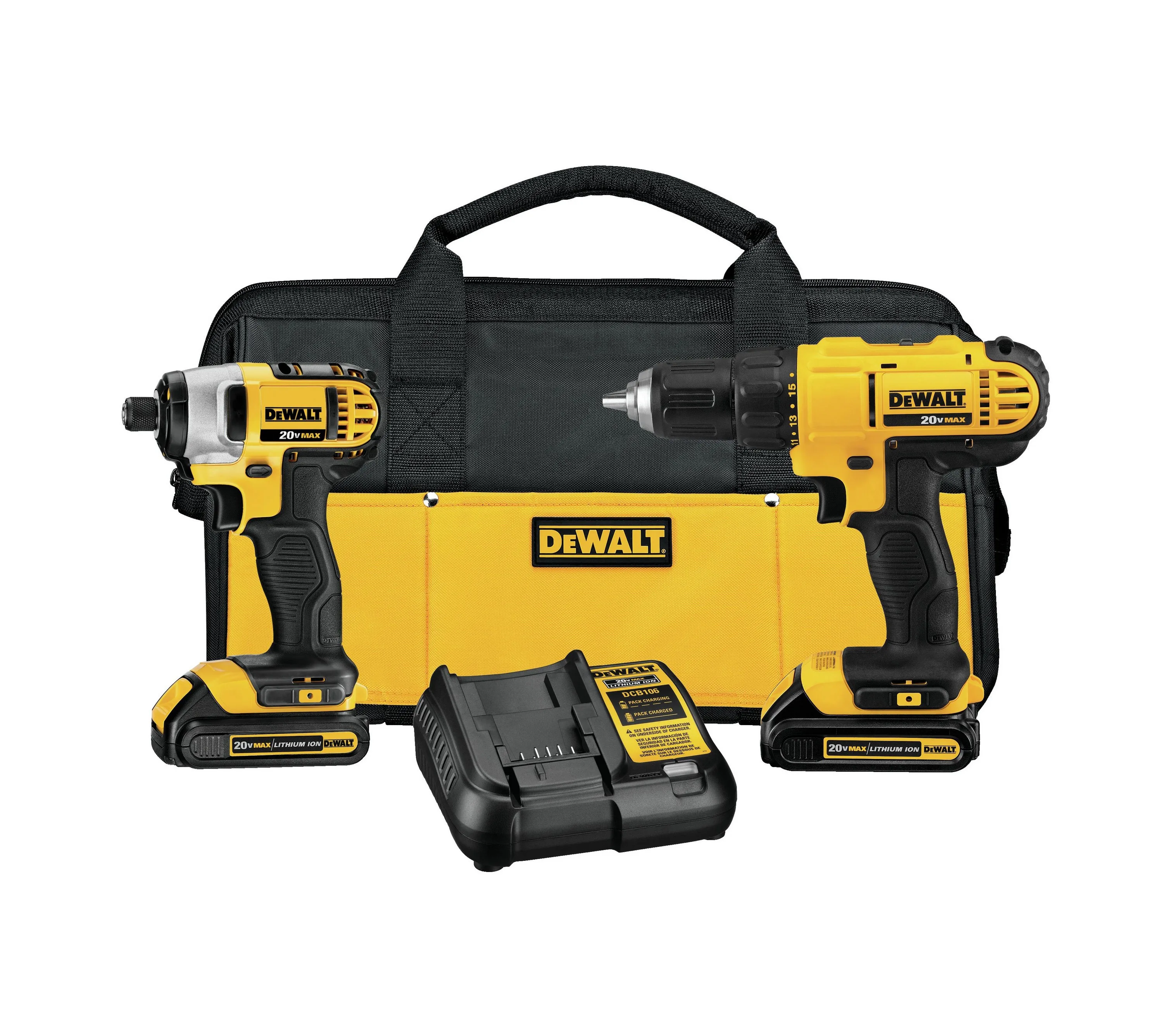 DeWalt 20V MAX Lithium-Ion 2-Tool Combo - Drill/Driver & Impact Driver