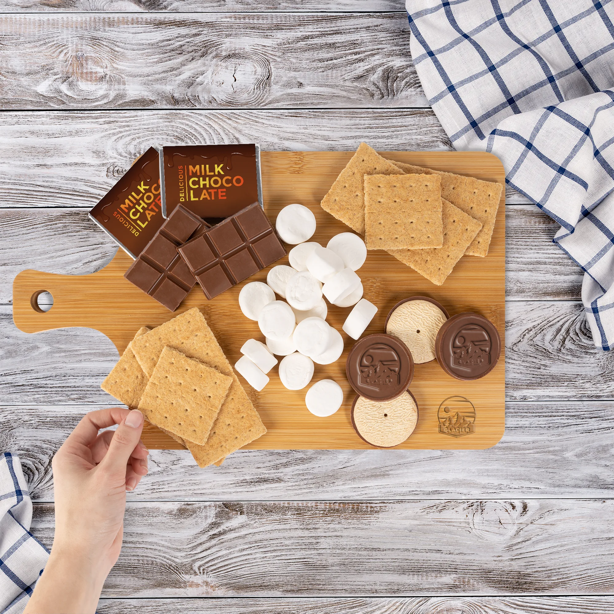 S'mores Dessert Bamboo Wood Charcuterie Cutting Board view 3