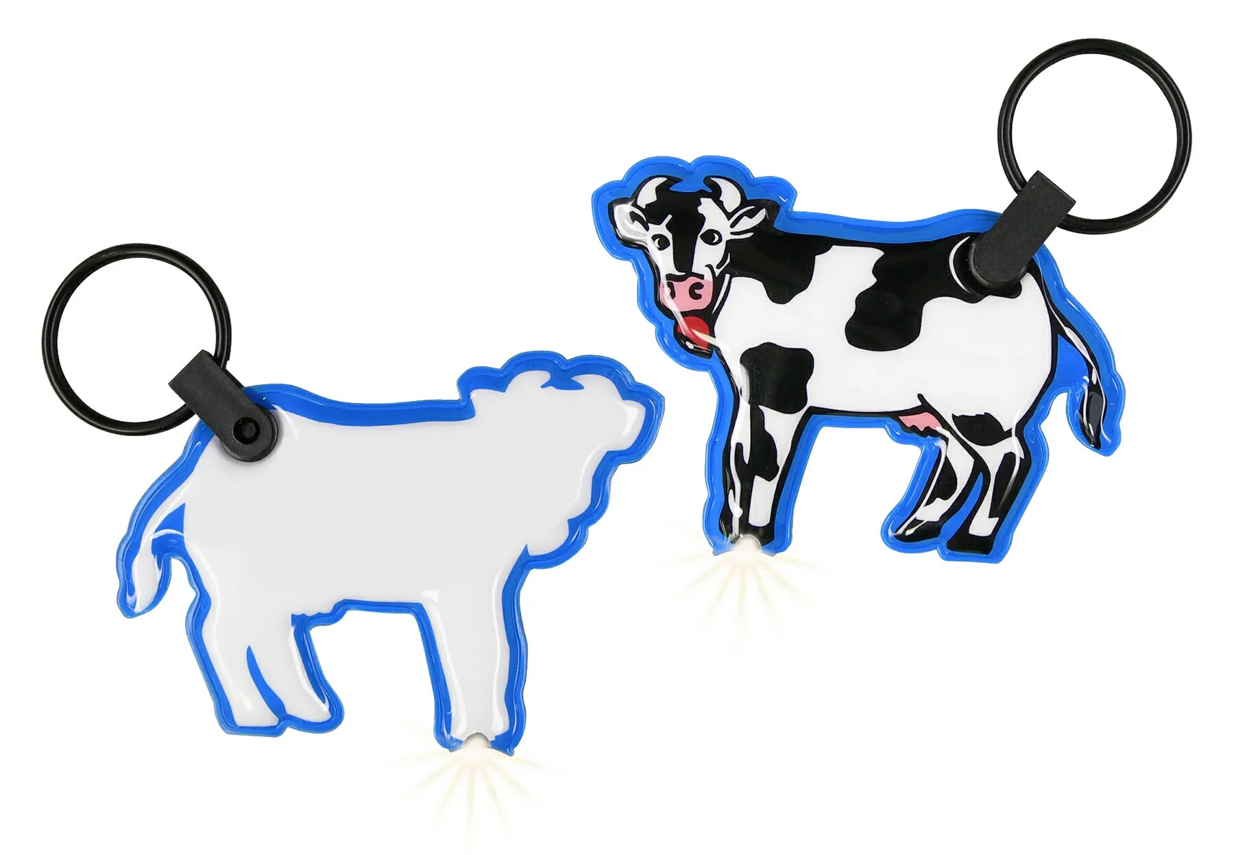 ShapeLights™ Color-A-Shape Key Ring Flashlight (Cow) view 2