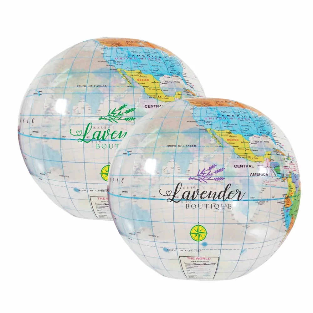 16" Globe Beach Ball - Clear