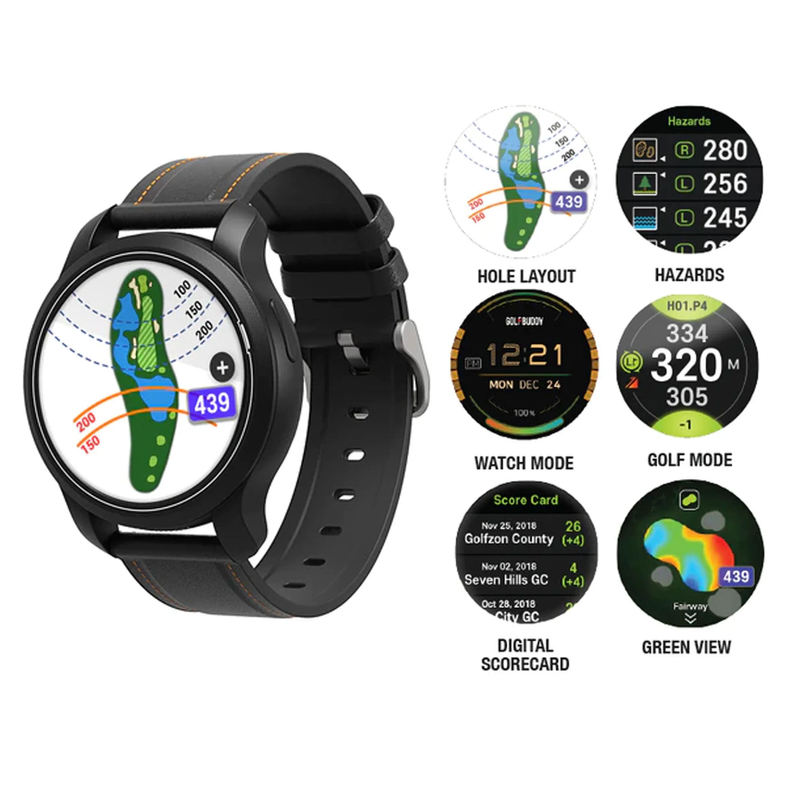 GolfBuddy Golfbuddy Aim W12 Golf Watch