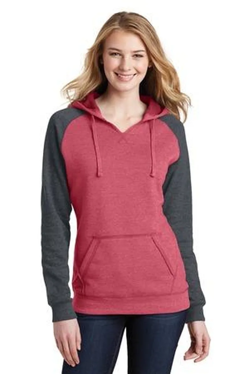 District® Women's Lightweight Fleece Raglan Hoodie.