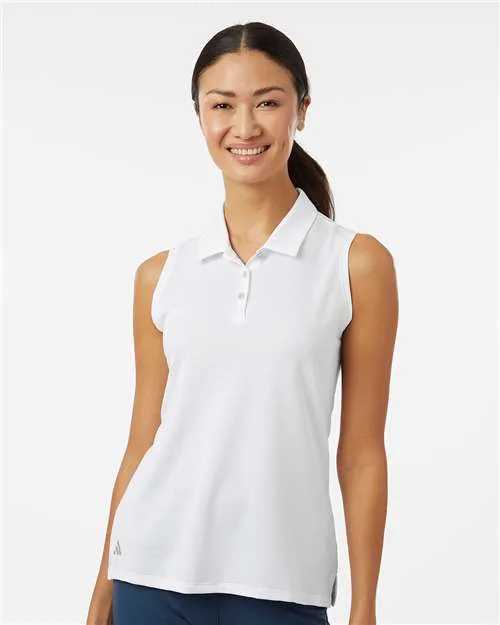 Adidas® Women's Ottoman Sleeveless Polo Shirt