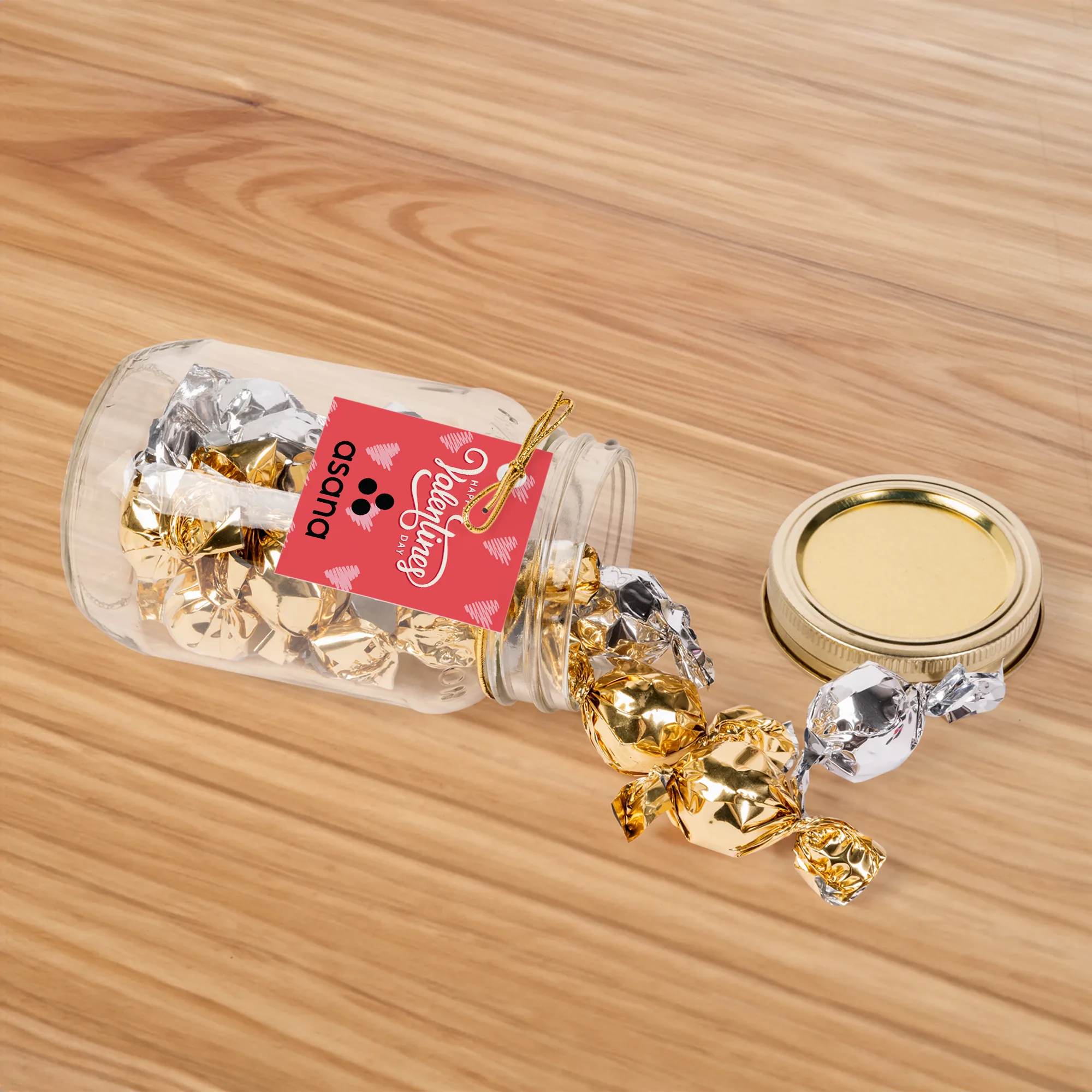 Mason Jar with Twist Wrapped Truffles view 4