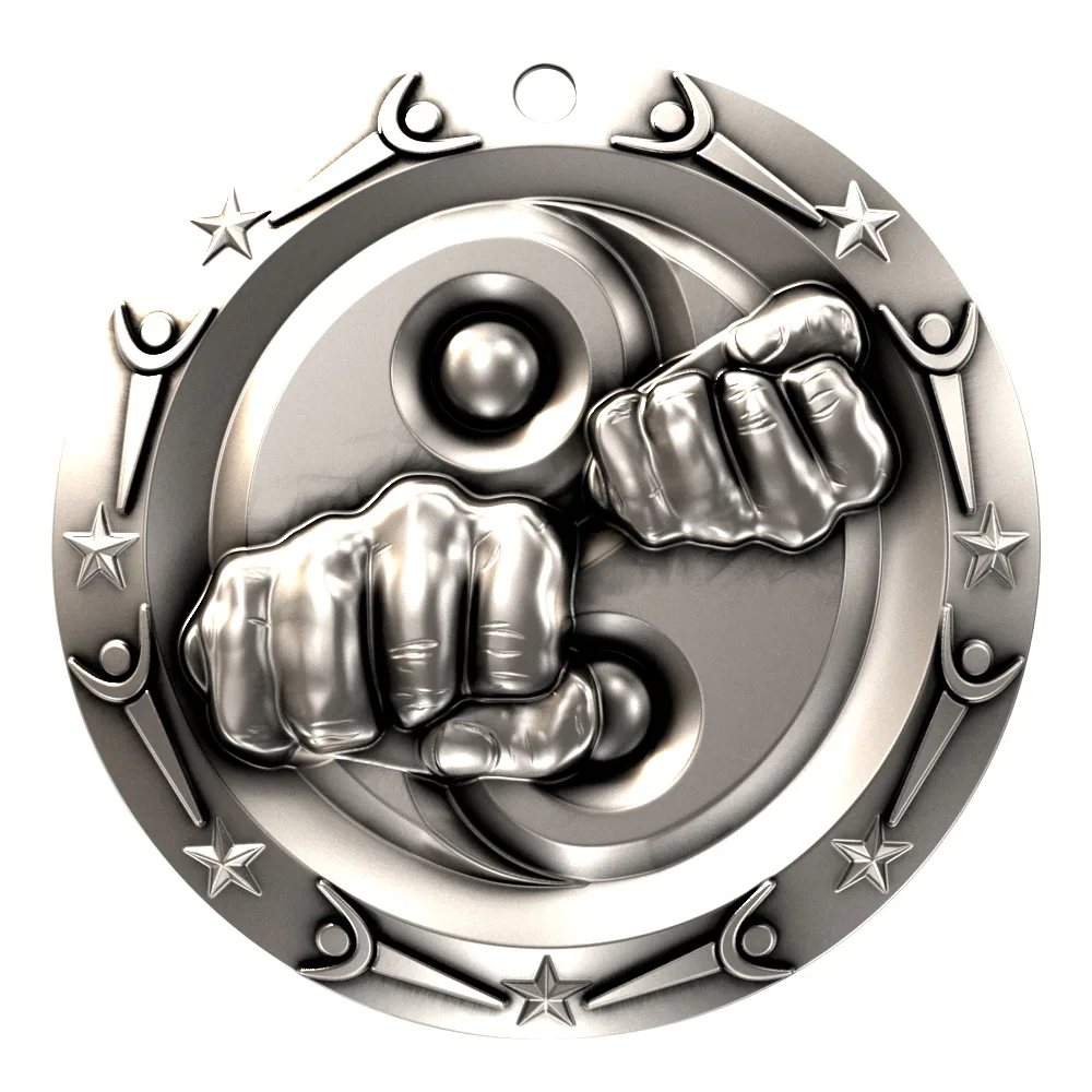 Antique Martial Arts World Class Medallion (3") view 4