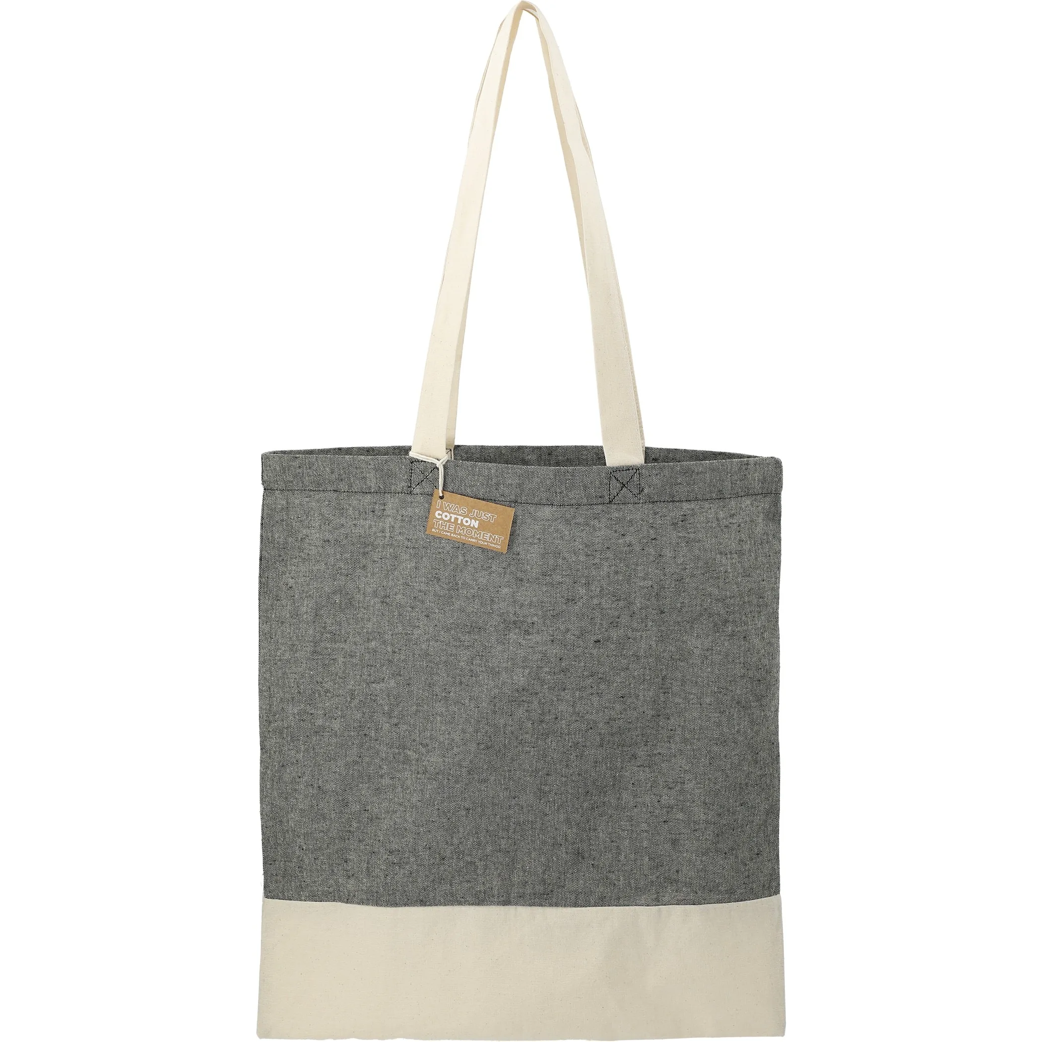 Split Recycled 5oz Cotton Twill Convention Tote view 2