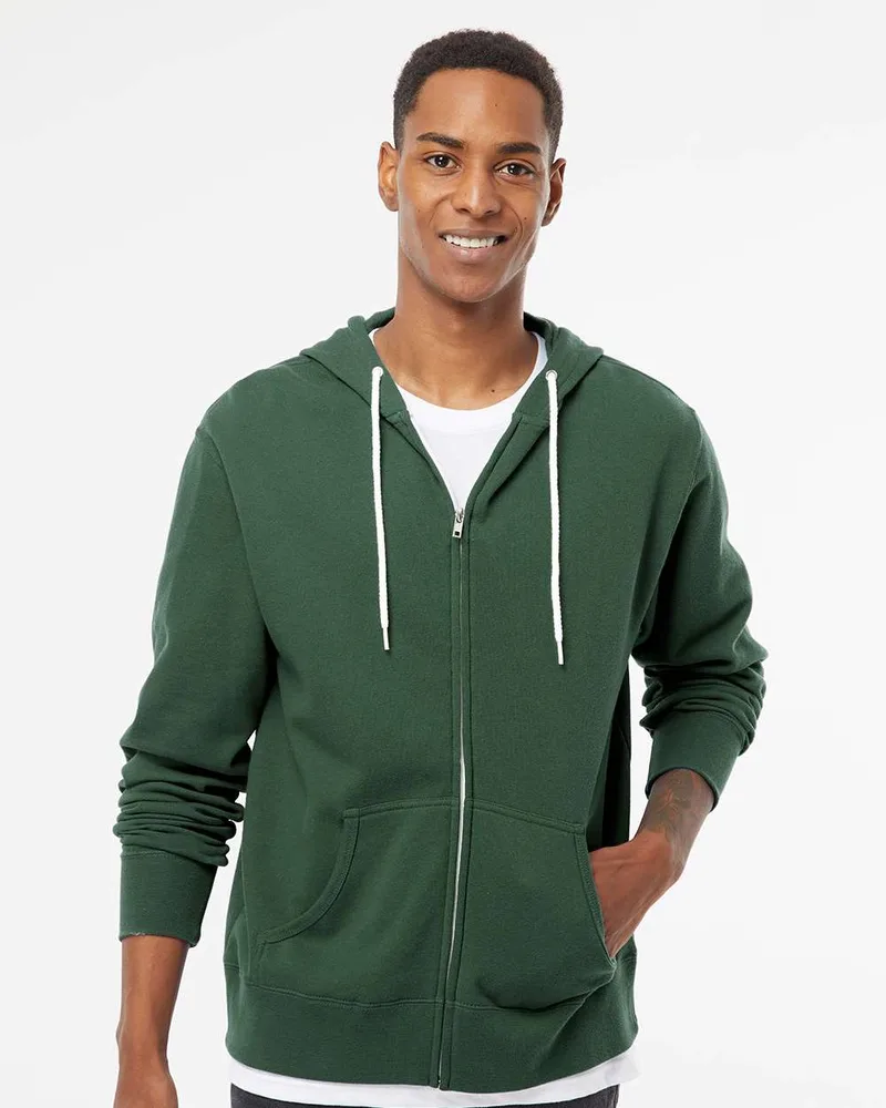 Independent Trading Co.® Unisex Lightweight Full-Zip Hooded Sweatshirt