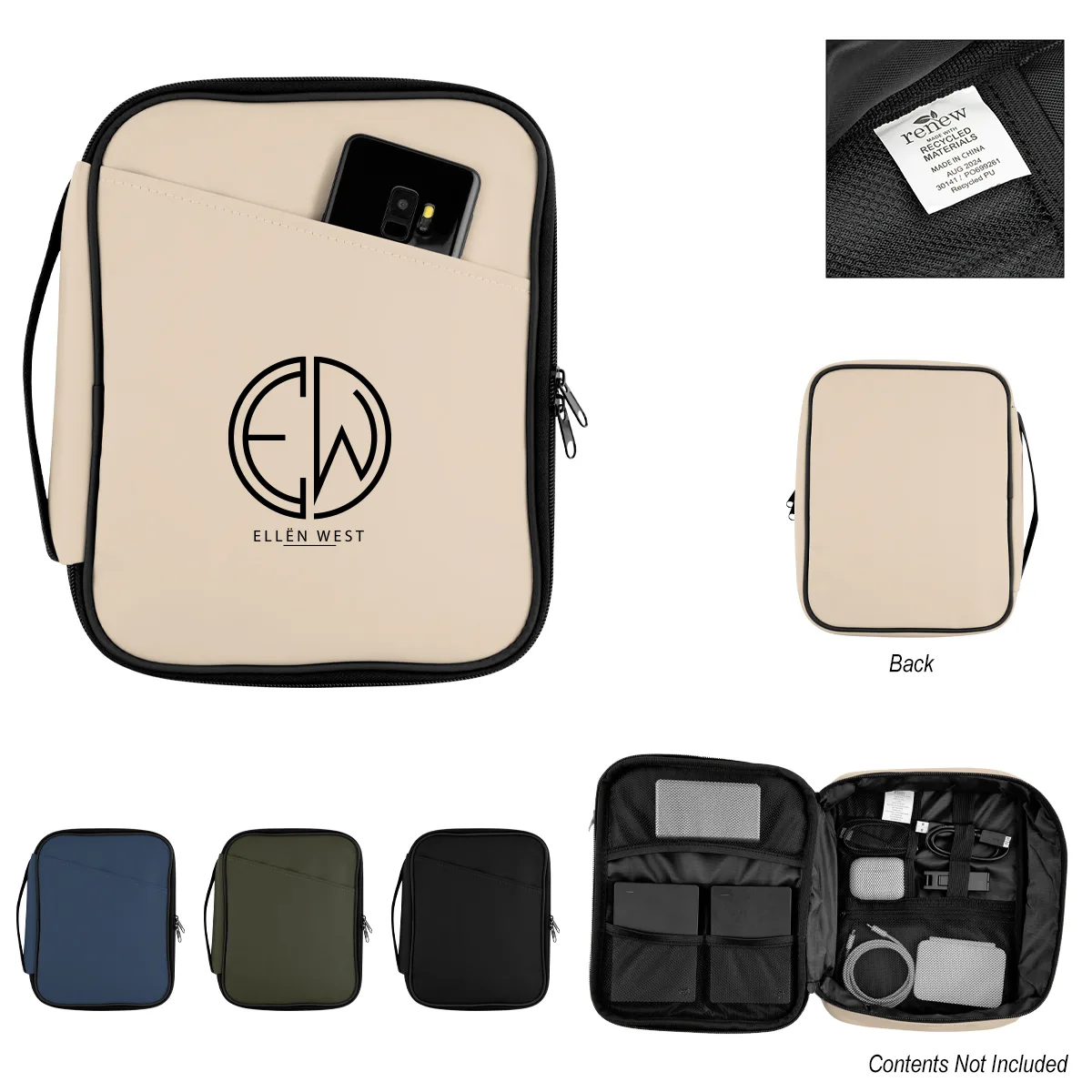 Hudson Rpet Leatherette Tech Organizer view 2