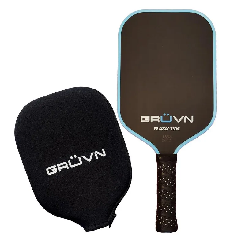 GRUVN Raw-13X Pickleball Paddle Size 16.5'' - Black/Blue