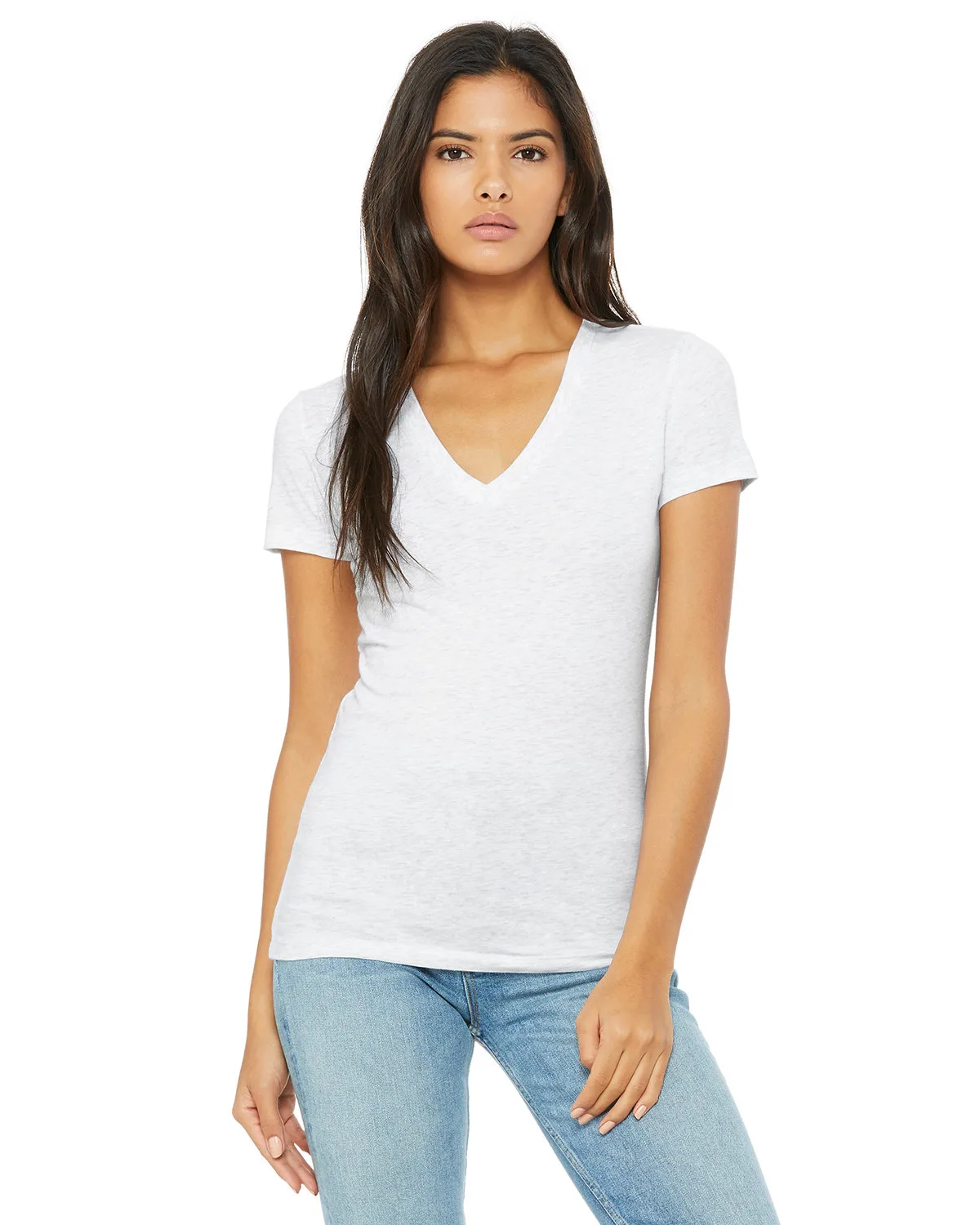 BELLA+CANVAS Ladies' Jersey Short-Sleeve Deep V-Neck T-Shirt