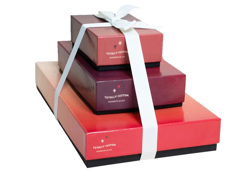 Indulgent 3-Tiered Gift Tower with Luxury Custom Packaging