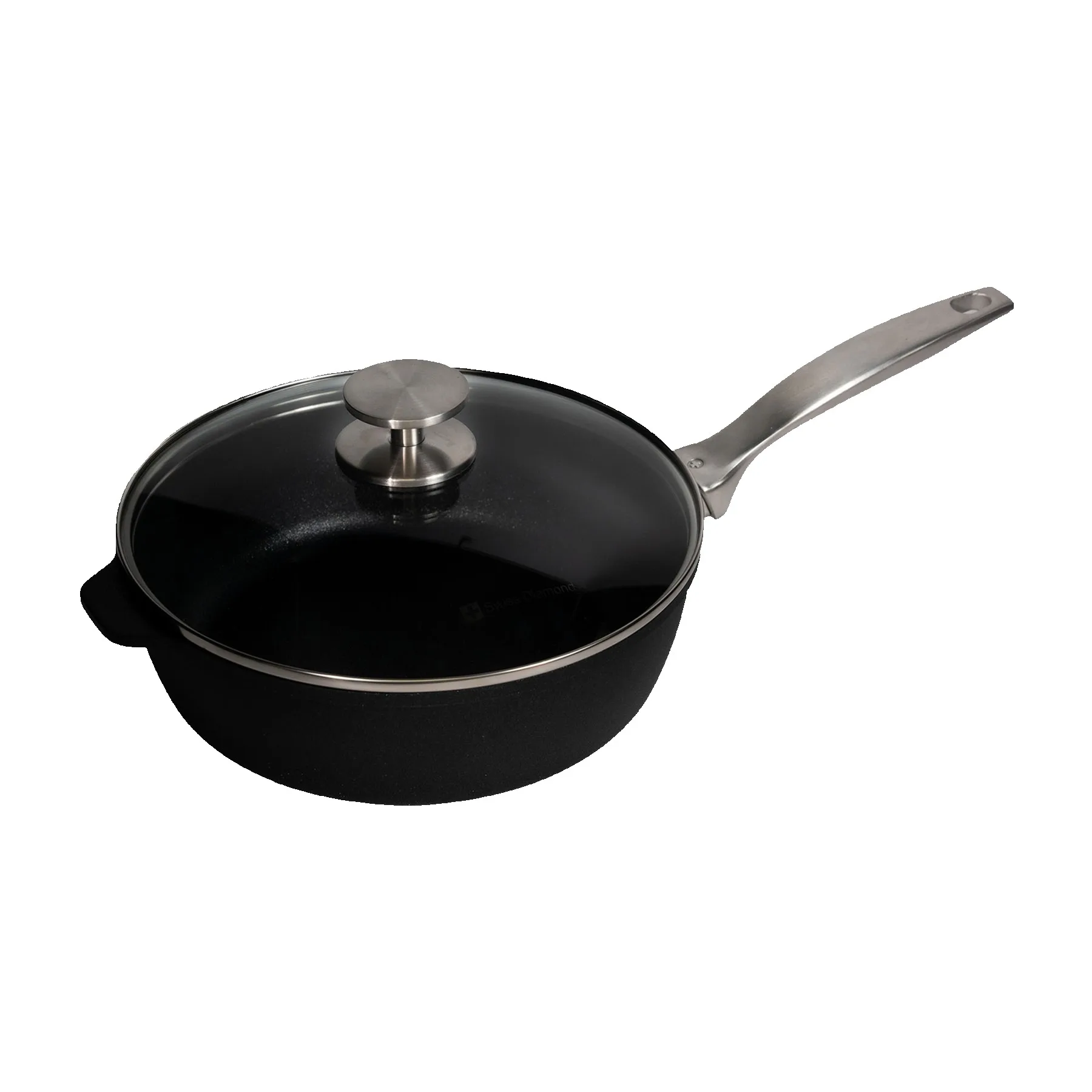 Swiss Diamond CXD Nonstick 3.2-Quart Saute Pan with Glass Lid